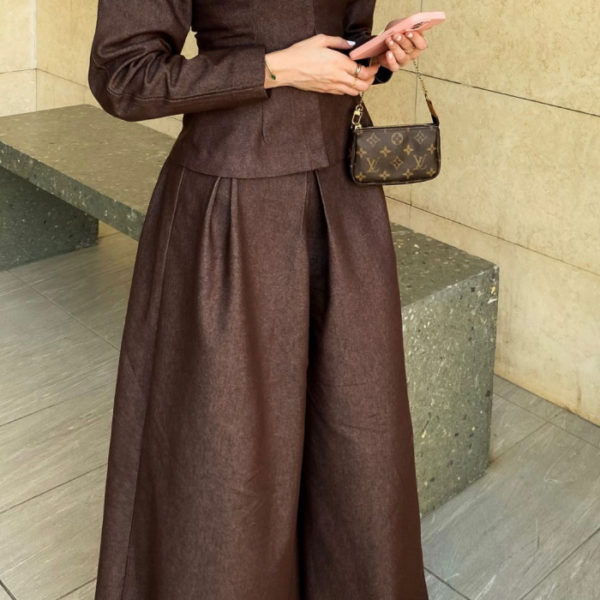 Denim Set Brown