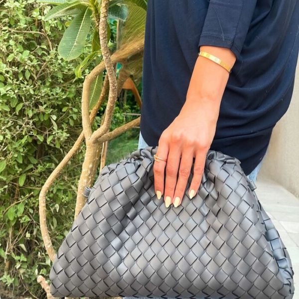 Smoke gray clutch